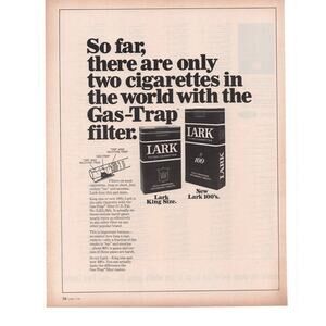 Lark Cigarette Magazine Advertisement 1969 Color Vtg Tobacciana King Size 100s